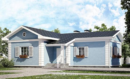 090-004-П Проект одноэтажного дома, небольшой домик из твинблока Грозный | Проекты домов от House Expert