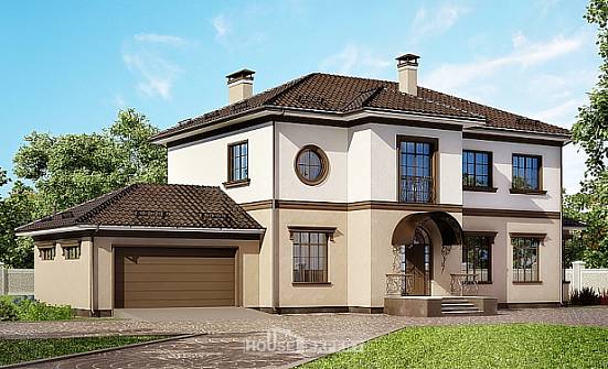 290-004-Л Проект двухэтажного дома и гаражом, классический домик из кирпича Грозный | Проекты домов от House Expert
