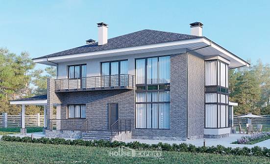 250-004-Л Проект двухэтажного дома, классический дом из газосиликатных блоков Грозный | Проекты домов от House Expert