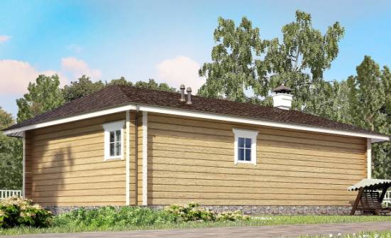 095-001-Л Проект одноэтажного дома, уютный загородный дом из бревен Грозный | Проекты домов от House Expert