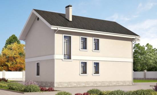170-008-Л Проект двухэтажного дома, классический коттедж из бризолита Грозный | Проекты домов от House Expert