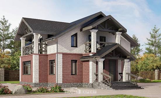 160-014-Л Проект двухэтажного дома, уютный коттедж из поризованных блоков Грозный | Проекты домов от House Expert