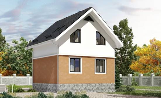 100-005-Л Проект трехэтажного дома с мансардным этажом, доступный домик из твинблока Грозный | Проекты домов от House Expert