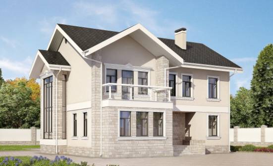 170-008-Л Проект двухэтажного дома, классический коттедж из бризолита Грозный | Проекты домов от House Expert