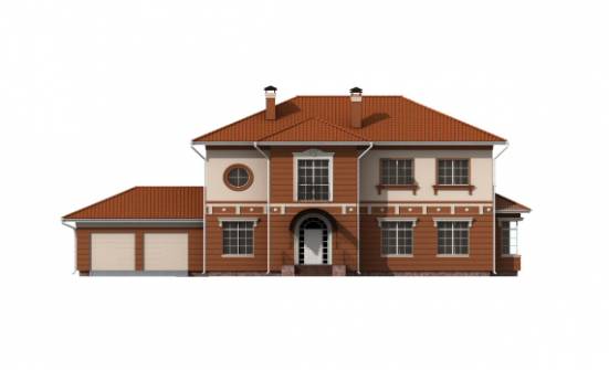285-001-Л Проект двухэтажного дома и гаражом, большой загородный дом из кирпича Гудермес | Проекты домов от House Expert