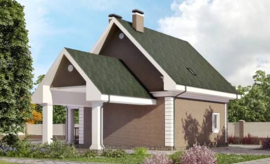 140-003-П Проект двухэтажного дома с мансардой и гаражом, красивый загородный дом из арболита Грозный | Проекты домов от House Expert