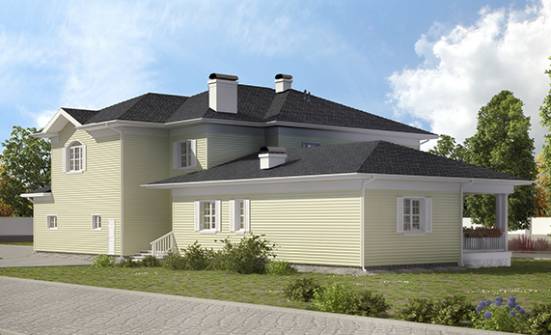 410-002-Л Проект двухэтажного дома, гараж, классический домик из газосиликатных блоков Гудермес | Проекты домов от House Expert