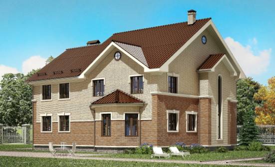 300-004-Л Проект двухэтажного дома, просторный дом из газосиликатных блоков Гудермес | Проекты домов от House Expert