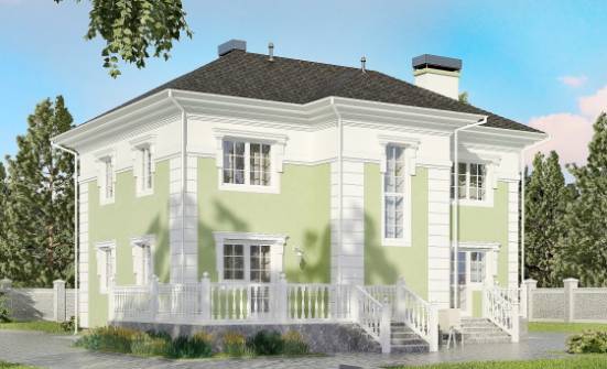 155-005-П Проект двухэтажного дома, бюджетный дом из пеноблока Гудермес | Проекты домов от House Expert