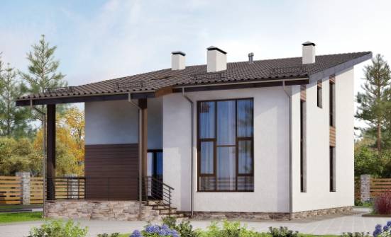 140-005-П Проект двухэтажного дома мансардный этаж, доступный дом из керамзитобетонных блоков Грозный | Проекты домов от House Expert