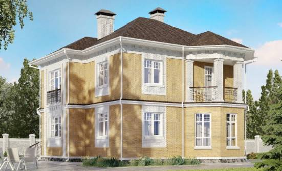 160-001-Л Проект двухэтажного дома, экономичный домик из бризолита Гудермес | Проекты домов от House Expert