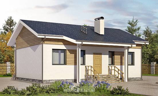 080-004-П Проект одноэтажного дома, уютный дом из керамзитобетонных блоков Гудермес | Проекты домов от House Expert
