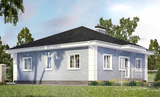 100-001-П Проект одноэтажного дома, бюджетный коттедж из газобетона Грозный | Проекты домов от House Expert