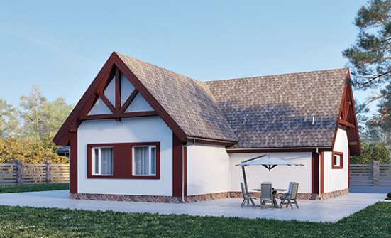 145-002-Л Проект гаража из бризолита Гудермес | Проекты домов от House Expert