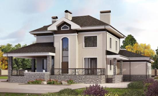 365-001-Л Проект трехэтажного дома и гаражом, классический домик из кирпича Грозный | Проекты домов от House Expert