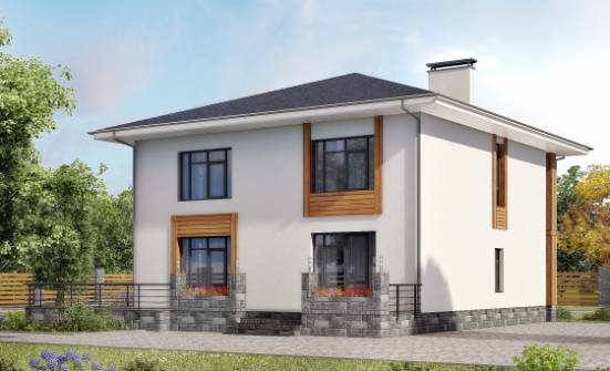 180-015-П Проект двухэтажного дома, красивый дом из керамзитобетонных блоков Гудермес | Проекты домов от House Expert