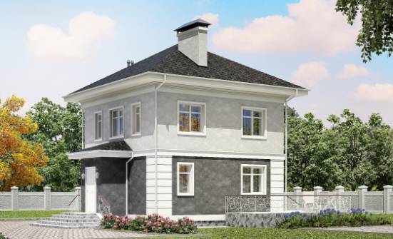 090-003-П Проект двухэтажного дома, бюджетный домик из твинблока Грозный | Проекты домов от House Expert