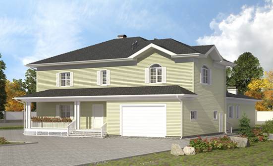 410-002-Л Проект двухэтажного дома, гараж, классический домик из газосиликатных блоков Гудермес | Проекты домов от House Expert