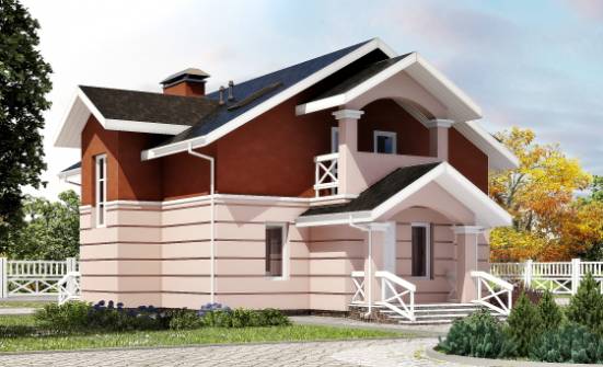 155-009-Л Проект двухэтажного дома мансардный этаж, компактный загородный дом из арболита Грозный | Проекты домов от House Expert