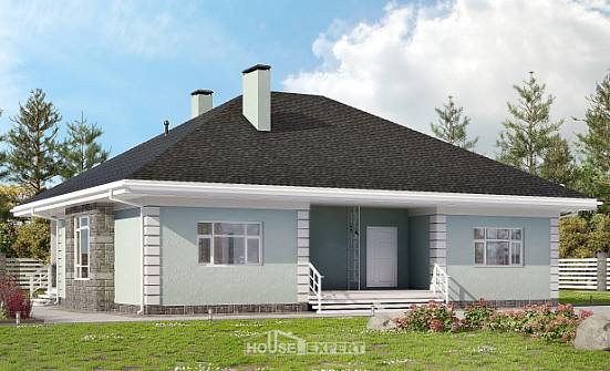 135-003-Л Проект одноэтажного дома, простой загородный дом из арболита Гудермес | Проекты домов от House Expert