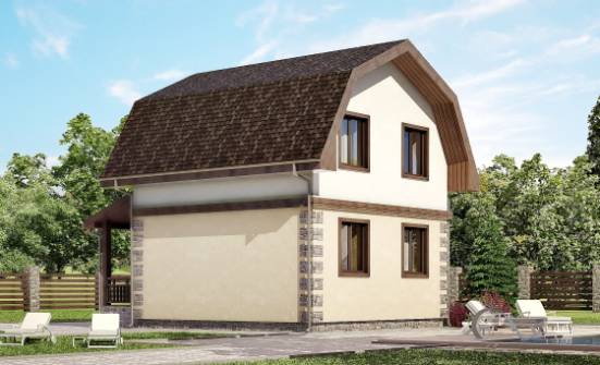 070-004-П Проект двухэтажного дома с мансардой, недорогой домик из твинблока Грозный | Проекты домов от House Expert