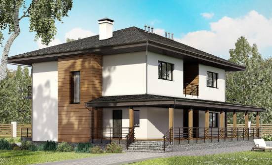 245-001-П Проект двухэтажного дома, просторный дом из теплоблока Грозный | Проекты домов от House Expert