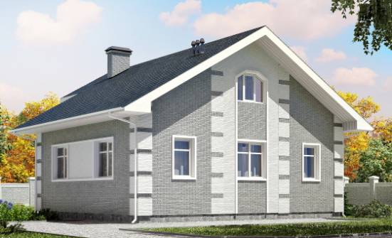 115-001-Л Проект двухэтажного дома с мансардным этажом, компактный домик из твинблока Грозный | Проекты домов от House Expert
