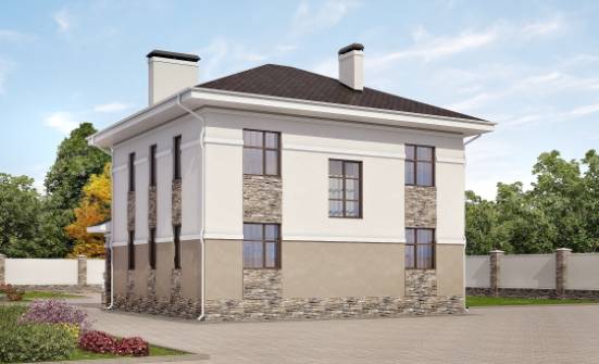 150-014-П Проект двухэтажного дома, доступный дом из поризованных блоков Грозный | Проекты домов от House Expert