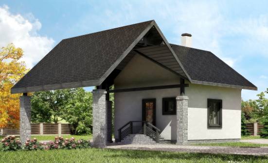 060-001-П Проект двухэтажного дома мансардой и гаражом, скромный дом из газобетона Грозный | Проекты домов от House Expert