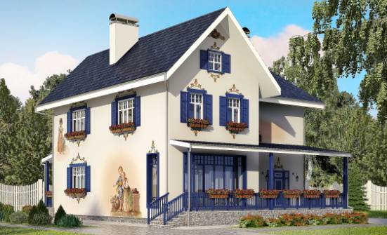 180-003-П Проект двухэтажного дома, простой загородный дом из кирпича Грозный | Проекты домов от House Expert