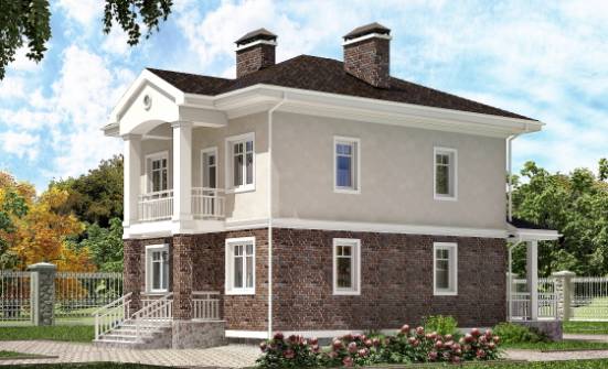 120-001-Л Проект трехэтажного дома, недорогой загородный дом из пеноблока Грозный | Проекты домов от House Expert