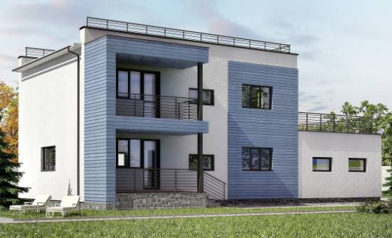 180-012-Л Проект двухэтажного дома и гаражом, простой коттедж из кирпича Грозный | Проекты домов от House Expert