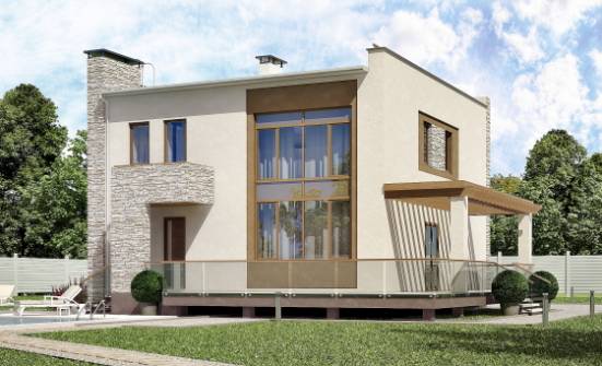 185-001-П Проект двухэтажного дома, уютный домик из блока Гудермес | Проекты домов от House Expert