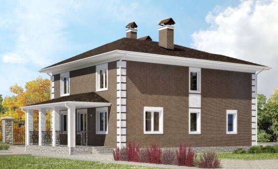 185-002-П Проект двухэтажного дома, уютный дом из поризованных блоков Гудермес | Проекты домов от House Expert