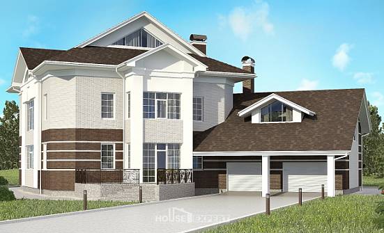 410-001-П Проект двухэтажного дома, гараж, классический загородный дом из кирпича Гудермес | Проекты домов от House Expert