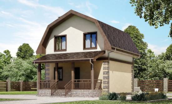 070-004-П Проект двухэтажного дома с мансардой, недорогой домик из твинблока Грозный | Проекты домов от House Expert