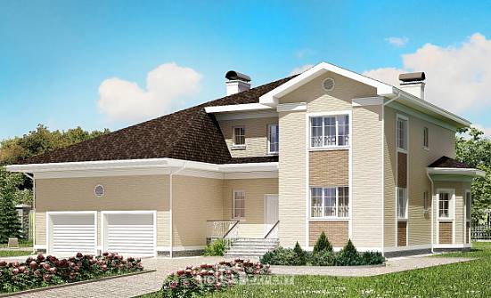 335-001-Л Проект двухэтажного дома и гаражом, просторный домик из кирпича Гудермес | Проекты домов от House Expert