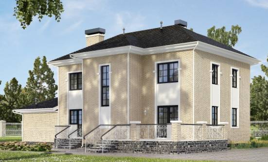 180-006-П Проект двухэтажного дома, гараж, классический домик из кирпича Грозный | Проекты домов от House Expert