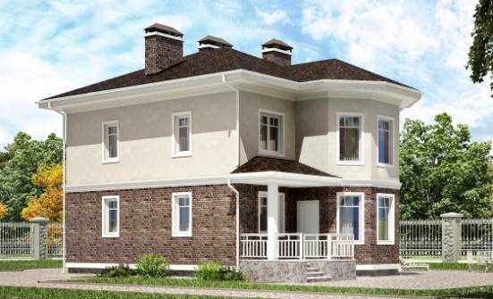 120-001-Л Проект трехэтажного дома, недорогой загородный дом из пеноблока Грозный | Проекты домов от House Expert