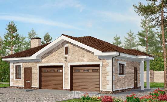 070-005-П Проект гаража из кирпича Гудермес | Проекты домов от House Expert