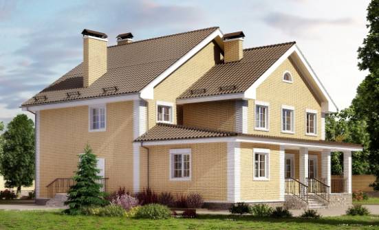 320-003-Л Проект двухэтажного дома, просторный дом из поризованных блоков Гудермес | Проекты домов от House Expert