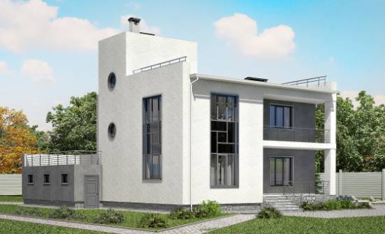 255-001-П Проект двухэтажного дома, гараж, просторный загородный дом из керамзитобетонных блоков Гудермес | Проекты домов от House Expert
