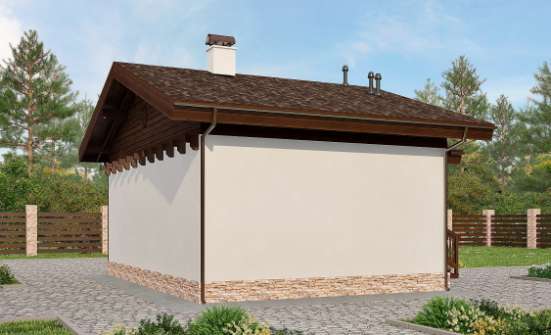 040-003-П Проект бани из пеноблока Грозный | Проекты одноэтажных домов от House Expert