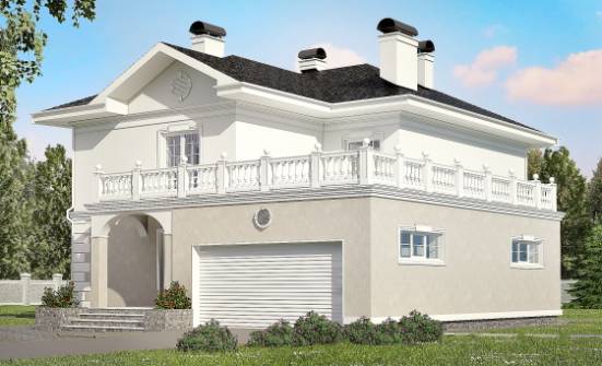 340-002-П Проект двухэтажного дома, гараж, уютный загородный дом из кирпича Гудермес | Проекты домов от House Expert