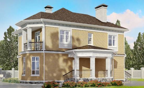 160-001-Л Проект двухэтажного дома, экономичный домик из бризолита Гудермес | Проекты домов от House Expert