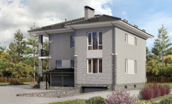 275-004-П Проект трехэтажного дома, гараж, красивый загородный дом из кирпича Грозный | Проекты домов от House Expert