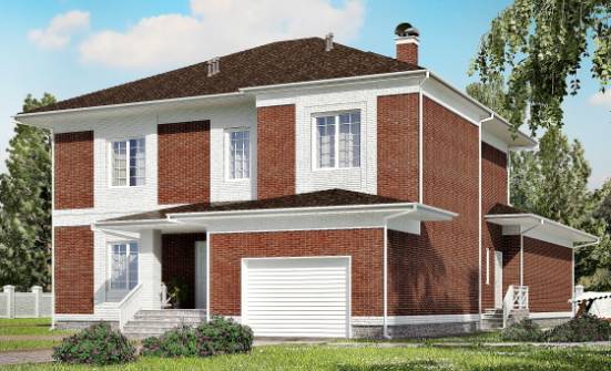 315-001-П Проект двухэтажного дома, гараж, большой загородный дом из кирпича Грозный | Проекты домов от House Expert