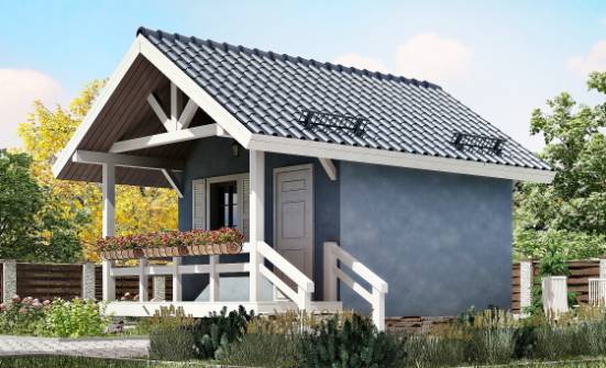 020-001-П Проект одноэтажного дома, крохотный дом из дерева Гудермес | Проекты домов от House Expert