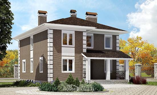 185-002-П Проект двухэтажного дома, уютный дом из поризованных блоков Гудермес | Проекты домов от House Expert