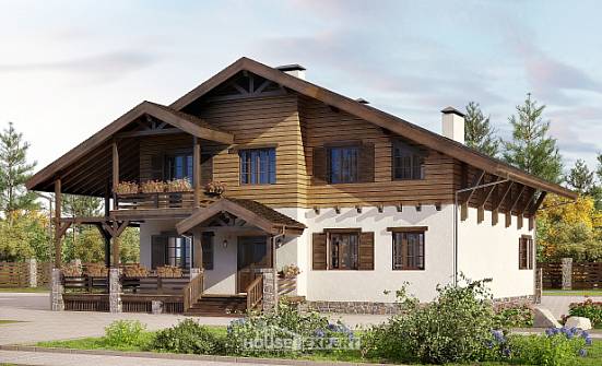 260-001-П Проект двухэтажного дома с мансардой, классический домик из кирпича Грозный | Проекты домов от House Expert